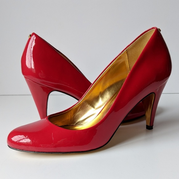 Ted Baker Patent Red Peony Pumps 